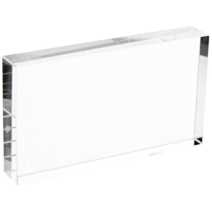 United Scientific Supplies RCB115-G Clear Glass Rectangular Block, 115mm L X 65mm W X 20mm Thick