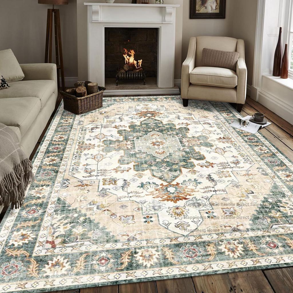 Nordic Persian Style Bedroom Living Room Large Carpet Non-slip Washable Decoration Office Area Rug Easy Clean Entrance Door Mat
