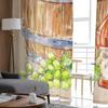 Summer Autumn Wine Barrel Vintage Sheer Curtains for Bedroom Living Room Voile Window Curtains Tulle Curtains for Kids Room