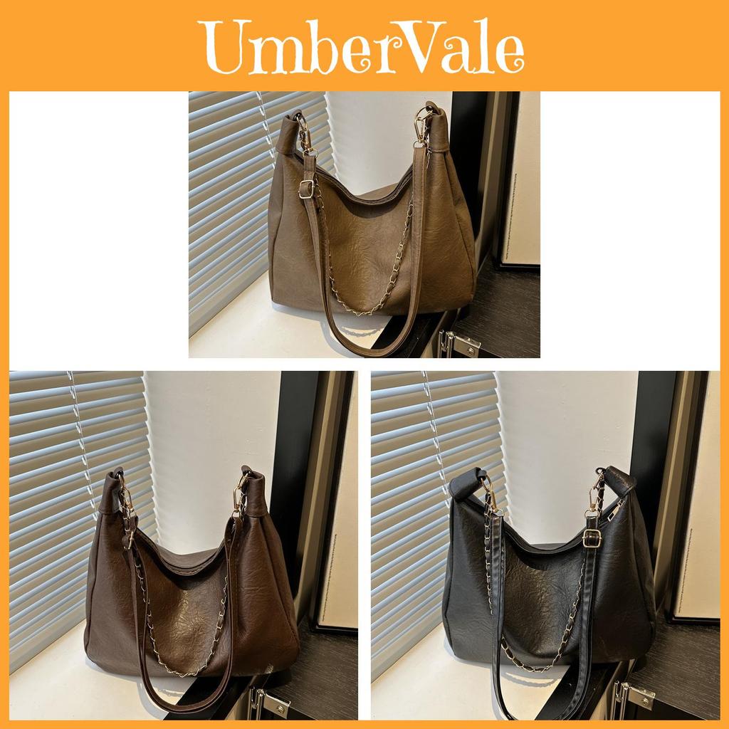Minimalist Pu Tote Bag For Women With Large Capacity And Chain Accents For Daily Use