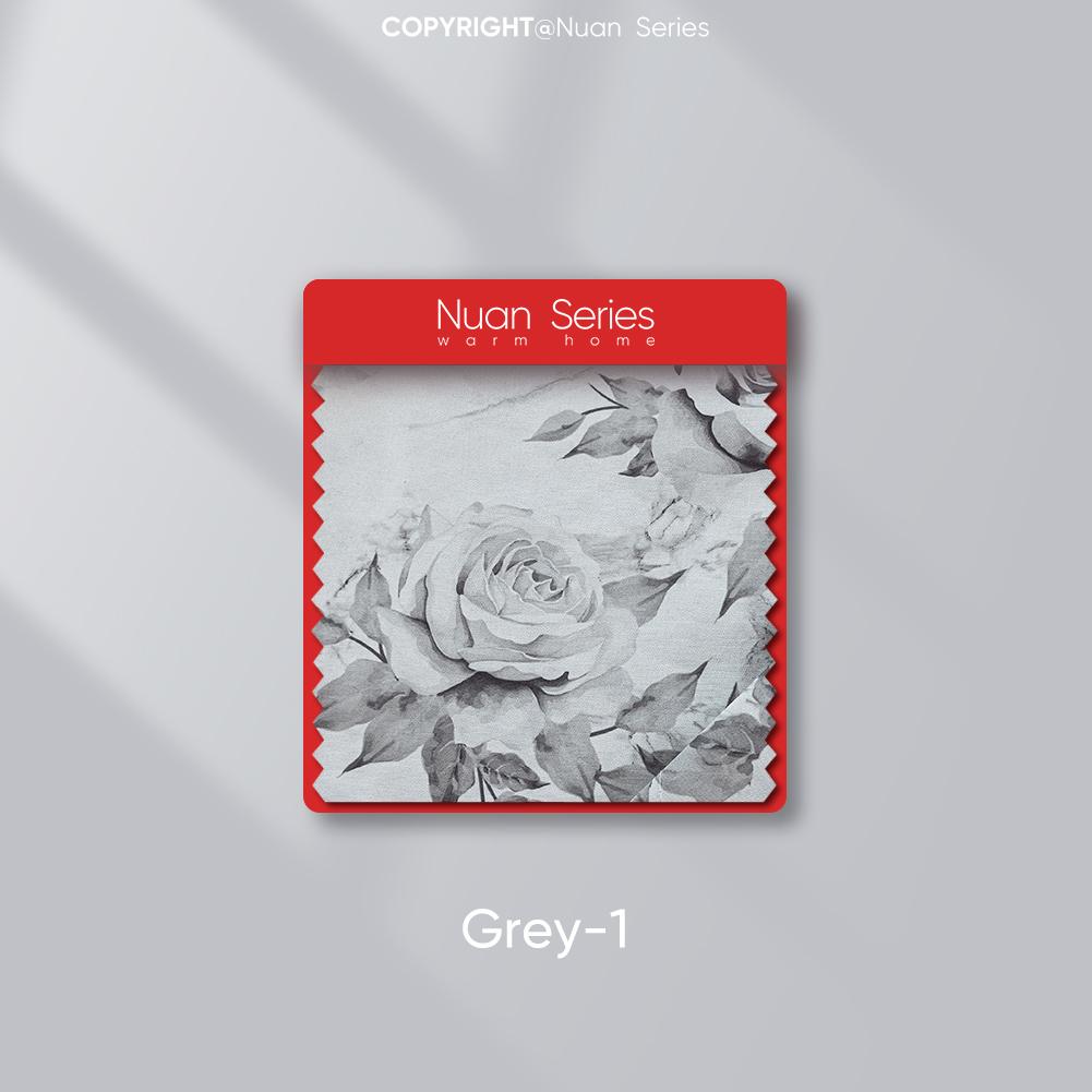 

1 шт. Модные шторы серии Nuan во французском ретро-стиле с серым и розовым принтом, шторы полного затемнения для спальни, гостиной, балкона, окна для домашнего декора W100cm x L130cm серый