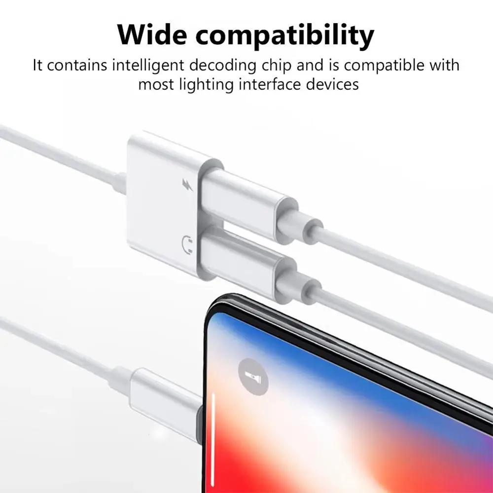 Xiaomi OTG Headphones Adapter 2 in 1 for iOS to 3.5mm Charging Jack Audio AUX Cable for iPhone 14 13 12 11 X Pro Max Phone Accessories