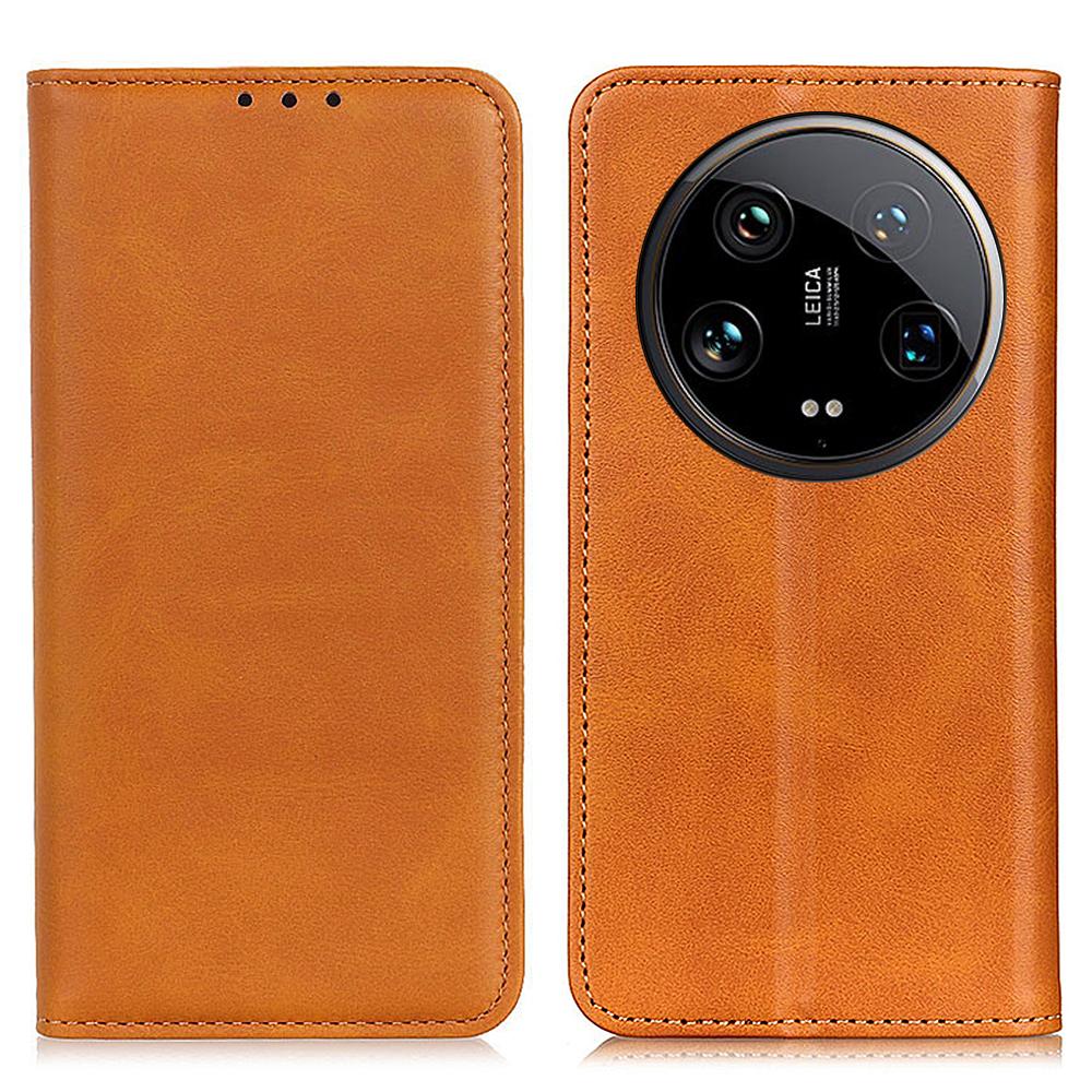 For Xiaomi 14 Ultra Magnetic Case Split Leather+TPU Flip Stand Phone Cover