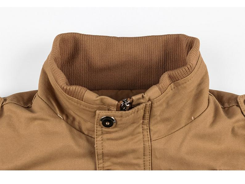 Giacca Militare in Pile di Cotone da Uomo Primavera/Autunno 2026, Capo d'Abbigliamento da Lavoro Taglie Forti, Moda Uomo