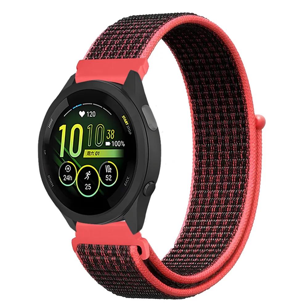 20mm 22mm Pletený nylonový smyčkový řemínek pro Garmin Forerunner 165 55 965 265 255 955 Venu 3 Náramek pro Garmin Active/Vivoactive 5