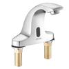 Touchless Bathroom Sink Faucet, Automatic Motion Sensor Restroom Toilet Faucet Cold Water with Hole Cover Plate, Battery Operated for 9.5 Mm Pipe