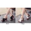 Elegant Suede Women's Sandals With Wedge Heels And High Platform Open Toe Design