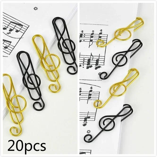 Metal Creative Music Note Shaped Creative File Clamp Paper Clips Bookmark Holder Paper Decorative Clip For Office School Home