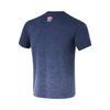 Li-Ning Comfortable Simple Breathable Outdoor Casual Fitness Short Sleeve T-Shirt Men Tops Deep-Navy-Blue Sky-Blue-Gradient AHSU817-3
