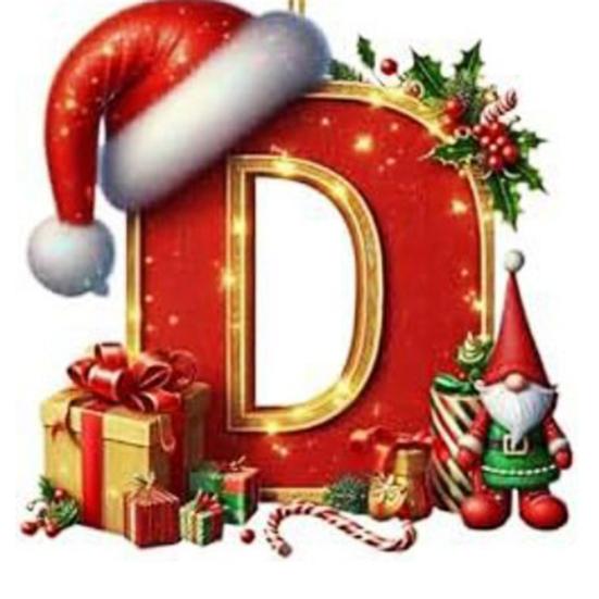 Red Initials Christmas Ornaments 2D Acrylic Personalized Gnomes Monogram Pendant with Santa Hat 26 Letters Christmas Tree Hanging Decoration for Xmas