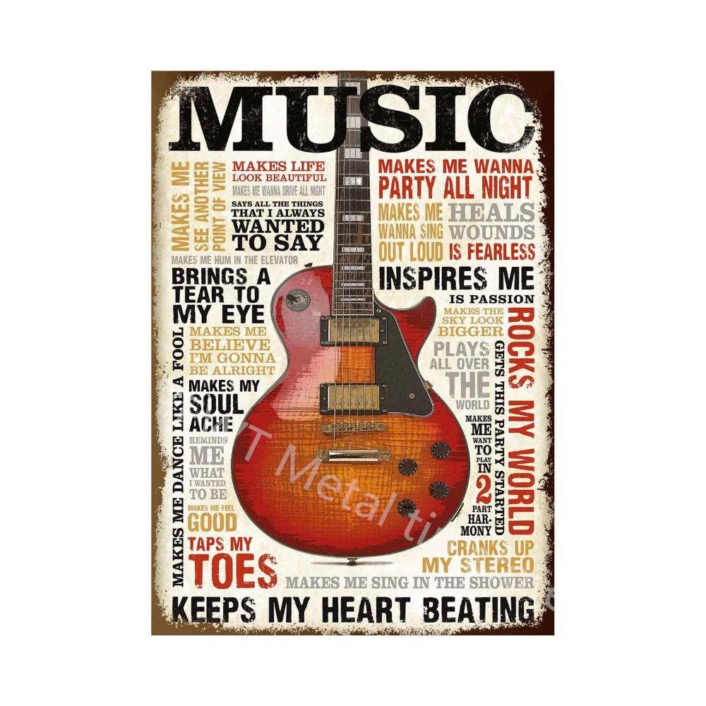 Segno Metallica Vintage per Band Rock, Decorazione per Bar di Casa, Garage, Club 20x30cm