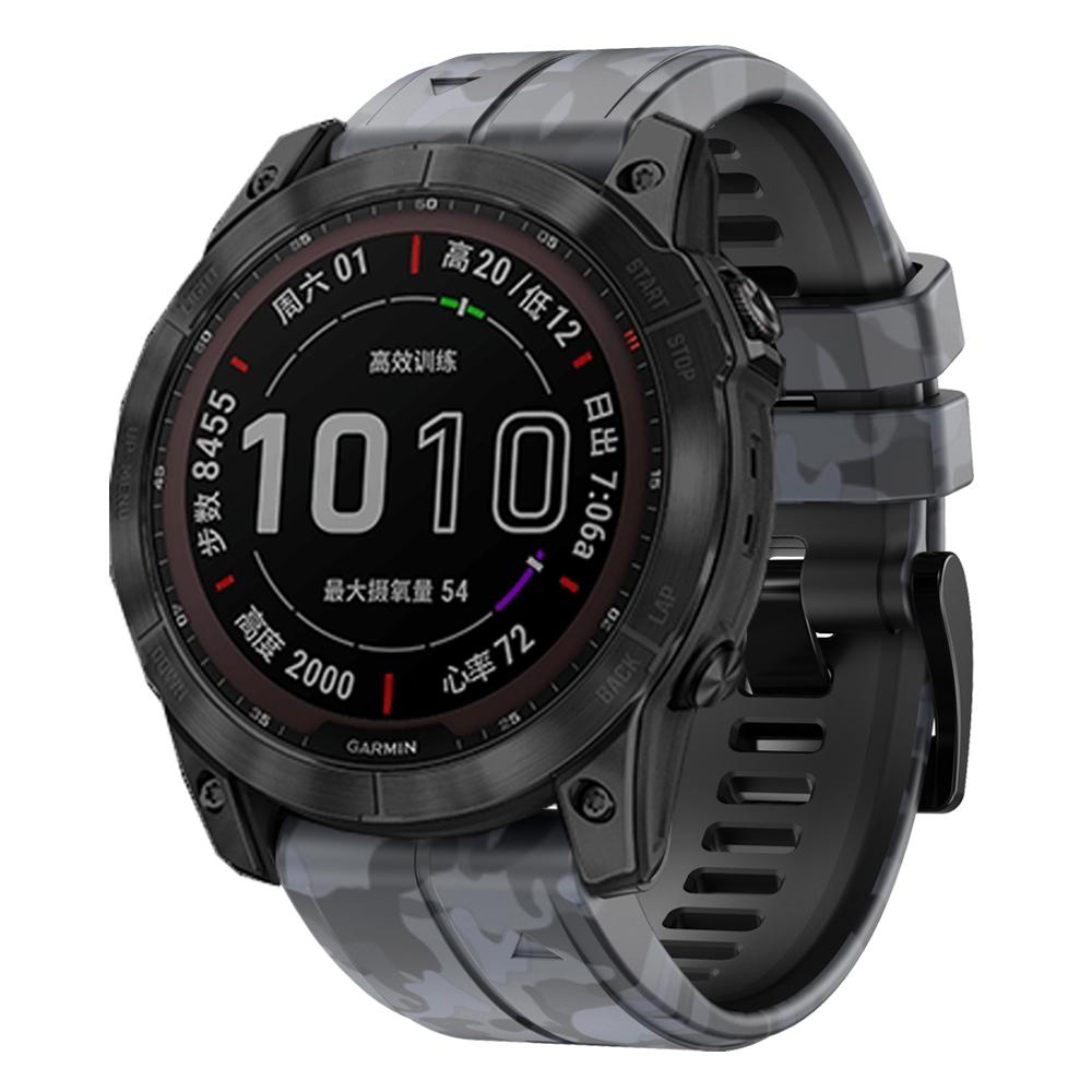 26mm 22mm Silicone Bands For Garmin Fenix 7X 7 8 6X 6 Pro 5X 5 Plus Strap Bracelet Enduro Epix Gen 2 47 51mm Printing Watchband