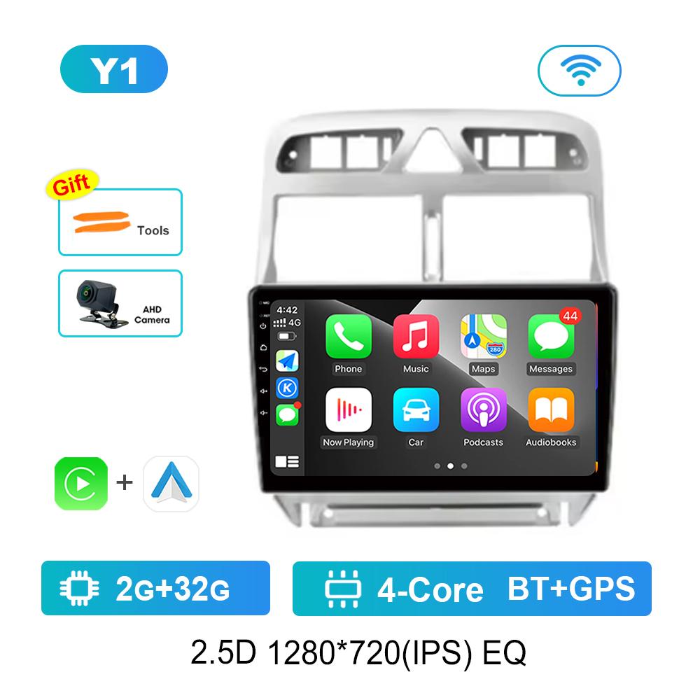 9 Inch Car Radio Multimedia Player Android for Peugeot 307 307CC 307SW 2004 - 2013 GPS 4G Carplay BT Split Screen Auto Tools