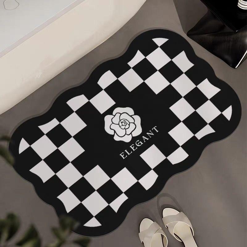 Xiaoxiangfeng Bathroom Diatom Mud Floor Mat Bathroom Door Water Absorption Anti-slip Mat Household Wear-resistant Quick-drying Door Mat
