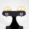 [Used] Pt900 South Sea White Pearl (Golden Pearl) Earrings/g438-63