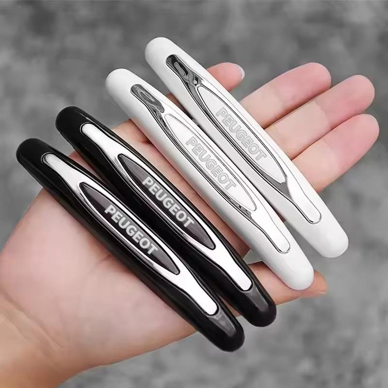 4Pcs Car Door Strip Scratch Protector Car Rubber Bumper F Stickers For Peugeot 206 307 308 3008 207 208 407 408 508 2008 5008 107