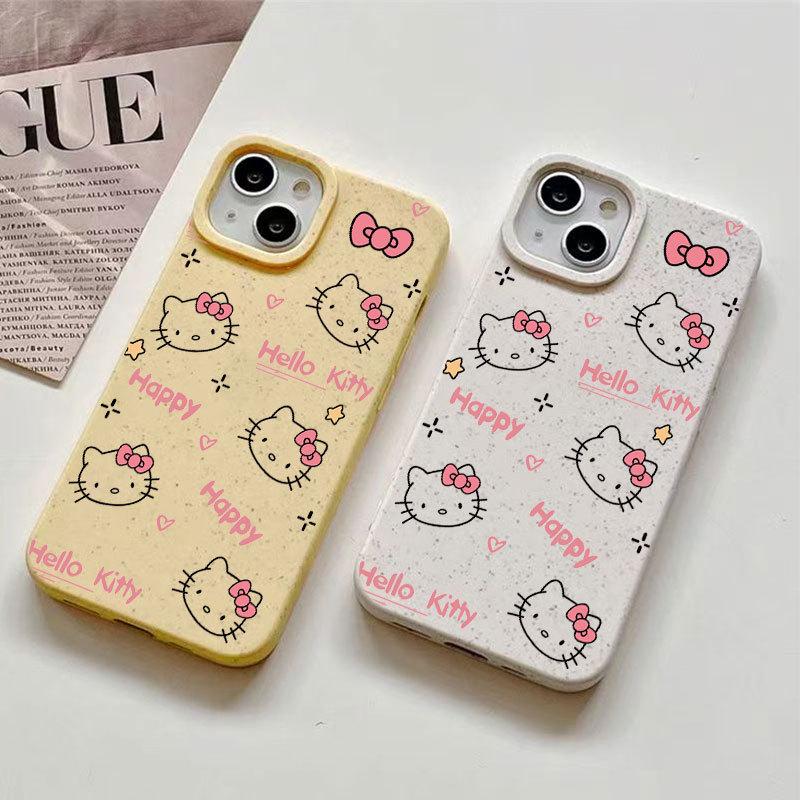 Odporne na upadki Matowe Etui Kitty na Cały Ekran dla iPhone 15/16 Pro