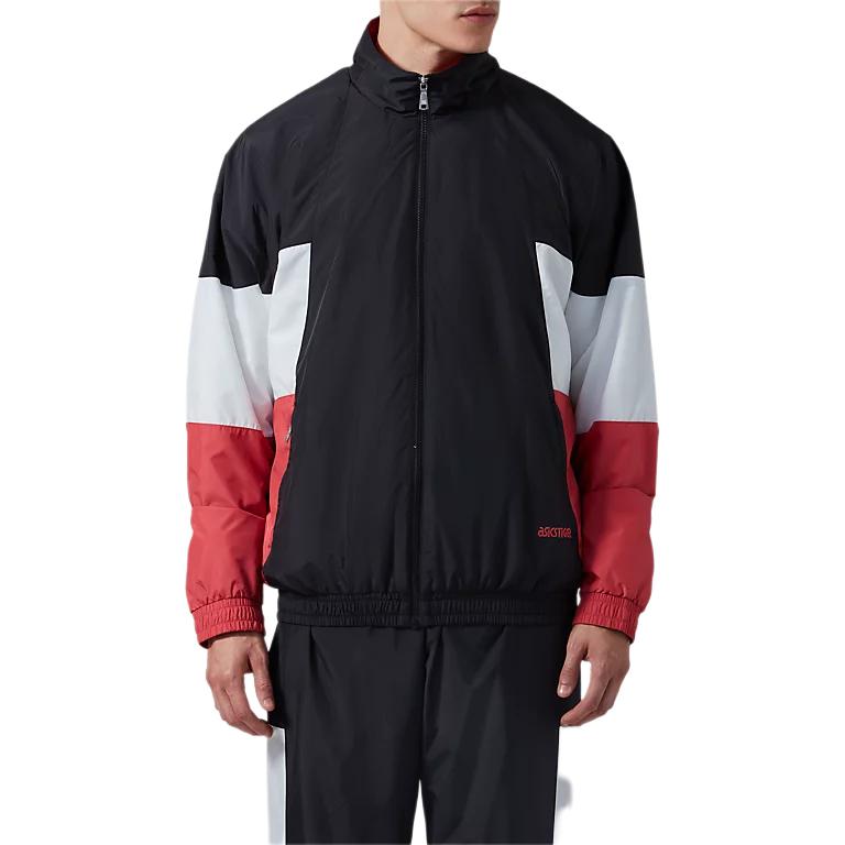 ASICS Jackets Men s Black/White/Red Stand Collar Moderate Other 2191A078-001 M