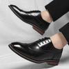 Gentleman New Men's Pointed Lace Up Business Oxford Shoes Male Luxury Designer Homecoming Wedding Dress Footwear