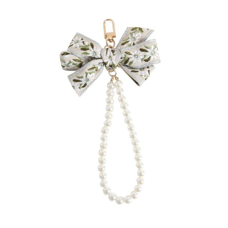 1pc Elegant Fashion New Keychain Keyrings Leaf Pattern Bag Charms Wallets Decor Fabric
