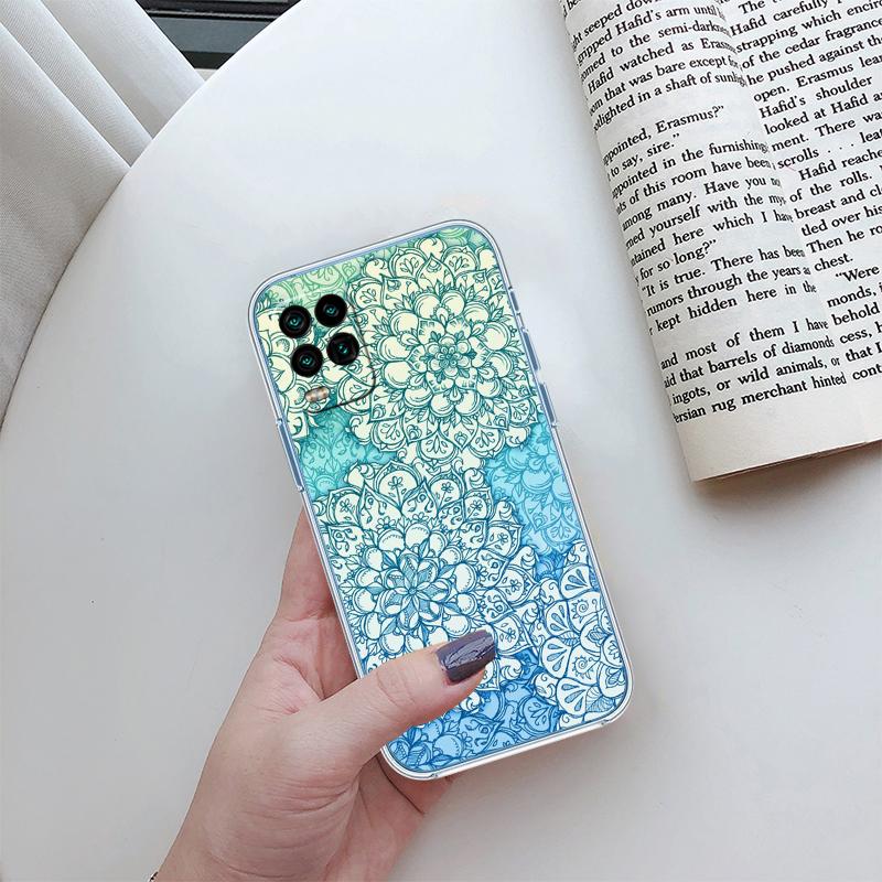 

RP46 Mandalas Transparent Phone Case for Motorola Moto G7 G8 G9 G84 G85 G73 G24 G15 Z2 Play Power Plus Motorola Moto G7 Power