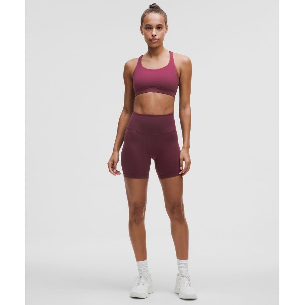 Lululemon Wunder Train High Rise Short 6  Garnet