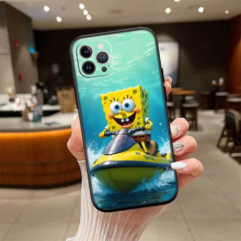 Cartoon SpongeBob Phone Case for Motorola Edge 60 60s 70 G86 G56 G54 E14 G04S G45 G54 G64 X30 X40 X50 S30 S50 Pro Power Tylus