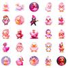 50 Stickers for Dreamy Little Pink Duck Mobile Phone Tablet Personalized DIY Decorative Stickers Repeatedly Paste Waterproof Stickers
