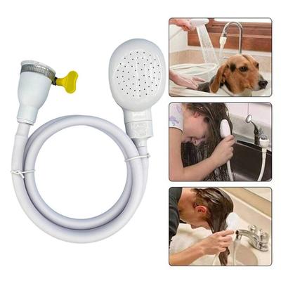 Tuyau Réglable de 1,3 mètre Robinet de Baignoire Tuyau de Douche Pommeau de Douche Portable