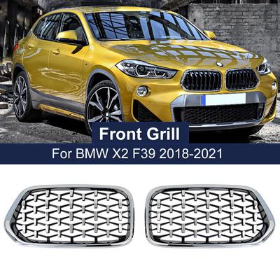 Diamond Front Kidney Grilles Kidney Grill Replacement For BMW X2 F39 2018    Meteor Style High Quality ABS Plastic