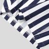 Men's Striped Romper Shorts Fashion Casual Playsuit Short Sleeve Button-down Shorts Lapel Jumpsuit Drawstring Streetwear XS-3XL