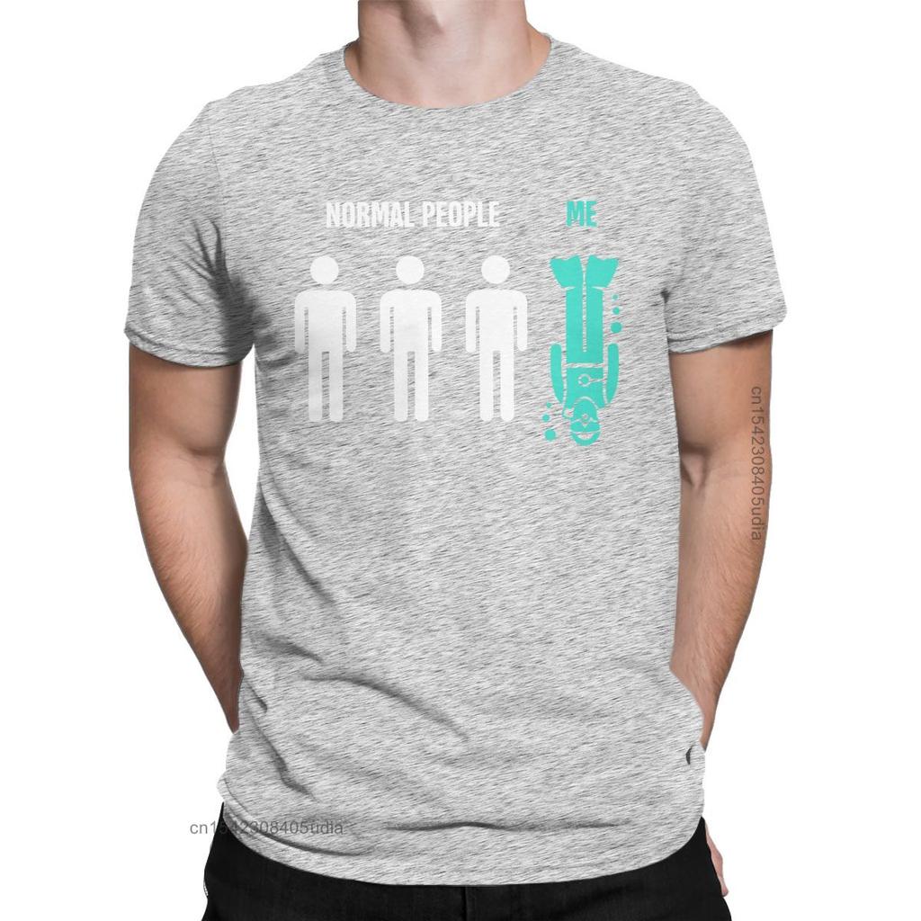 People Me Scuba Diving Dive T-Shirt Men Leisure Pure Cotton Tees Harajuku Oversized T Shirt Birthday Camisa Streetwear