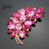 Cubic Zirconia Inlaid Brooch Pin Women Lightweight Flower Cluster Sparkling