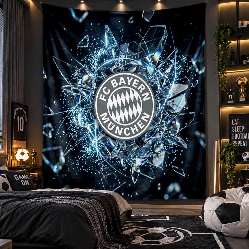 Nástěnná tapiserie s potiskem Bayern Mnichov, látka do obývacího pokoje, ložnice, domácí dekorace