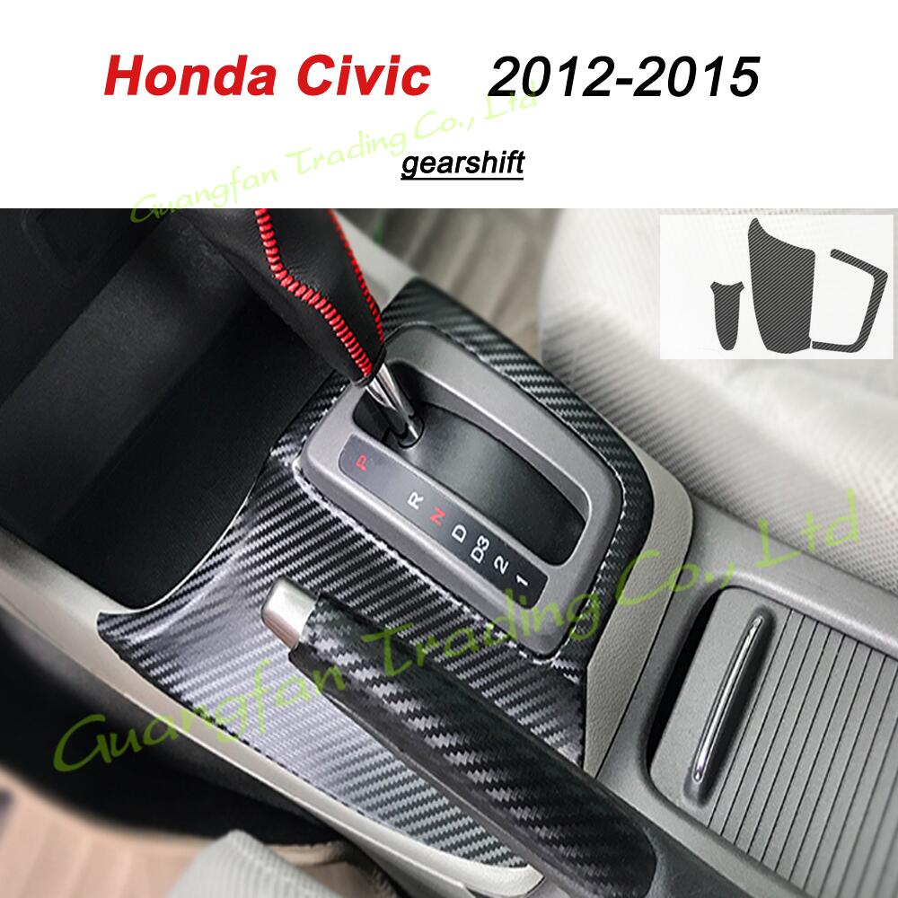 3D/5D Carbon Fiber Car Interior Cover Console Color Sticker Decals Parts Accessories For Honda Civic 9th Gen 2012-2015 4 Doors