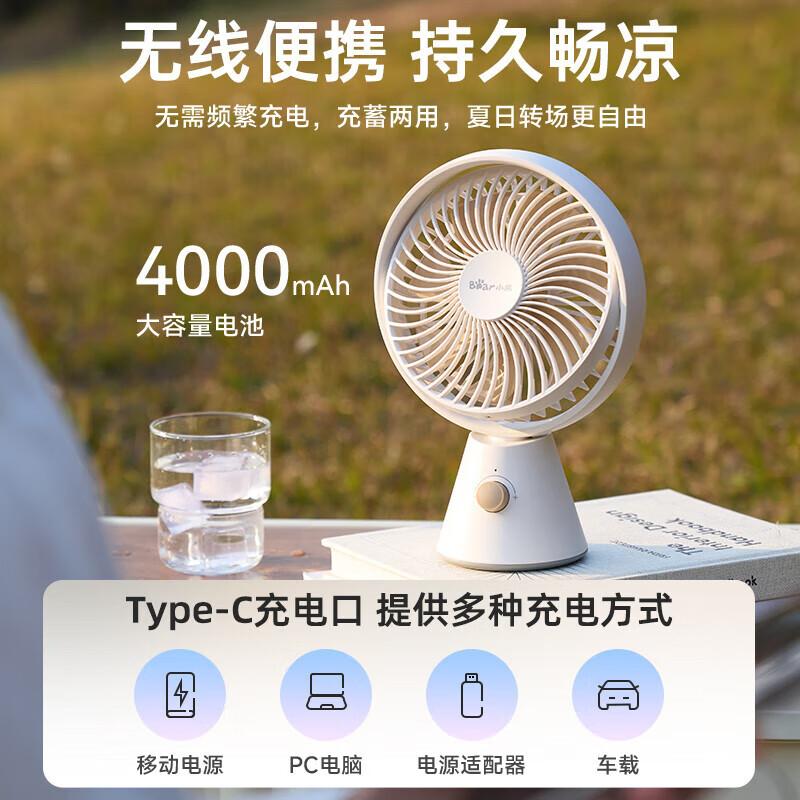 Little Bear Mini USB Oscillating Desk Fan