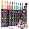 Acrylic Marker Pen 12 Color Direct Liquid Acrylic Pen Water-based Pen Paint Marker Glass Wood Sto...