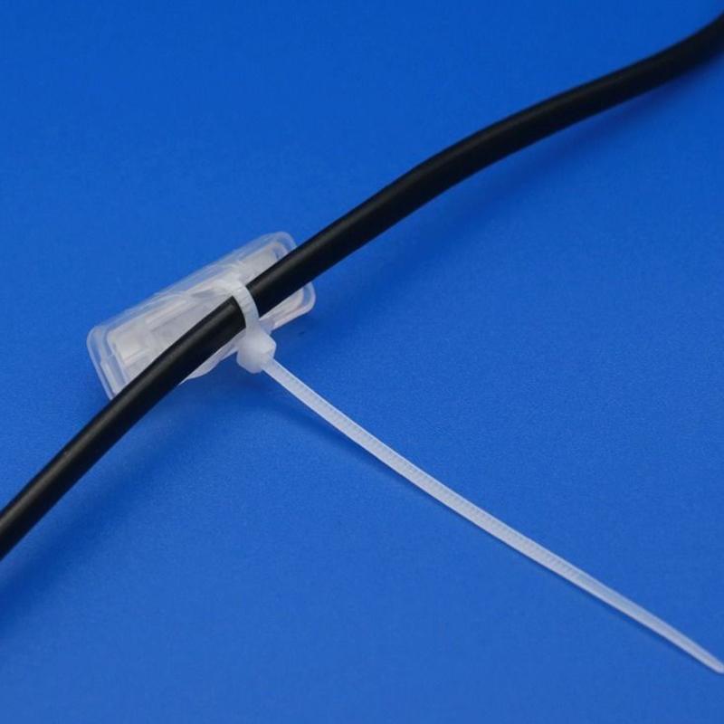 100Pcs Cable Label Tag Box Transparent Plastic Cable Tie Marker Wire Sign Name Holder Display Identification Seal Case