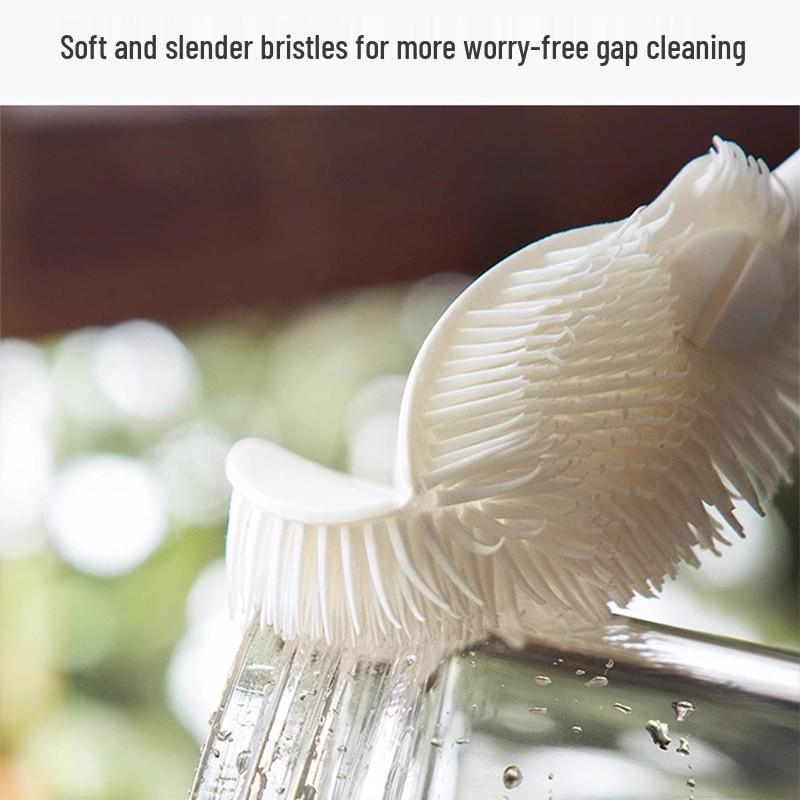 Flexible Long-Handled Cup Brush for Cleaning Insulated Bottles and Baby Bottles
