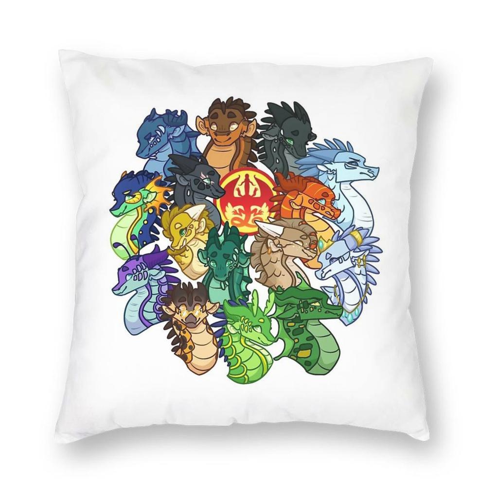 Wings Of Fire All Dragons Square Pillowcase Polyester Linen Velvet Printed Zip Decor Throw Pillow Case Home Cushion Cover