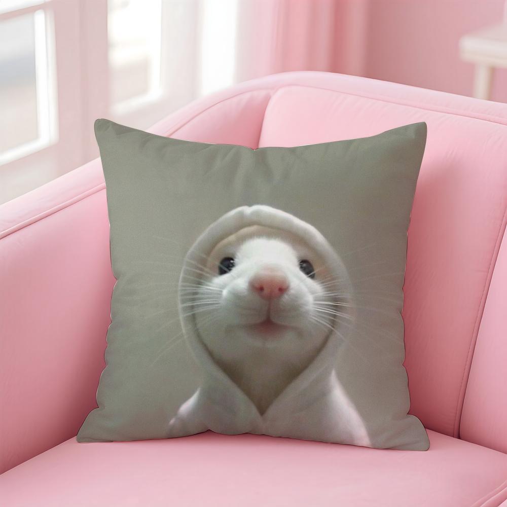 Kwaii Anime Niedliche Maus Kissenbezug Kissenhülle Kurzer Plüsch Verdeckter Reißverschluss Raum Sofa Kissenbezug