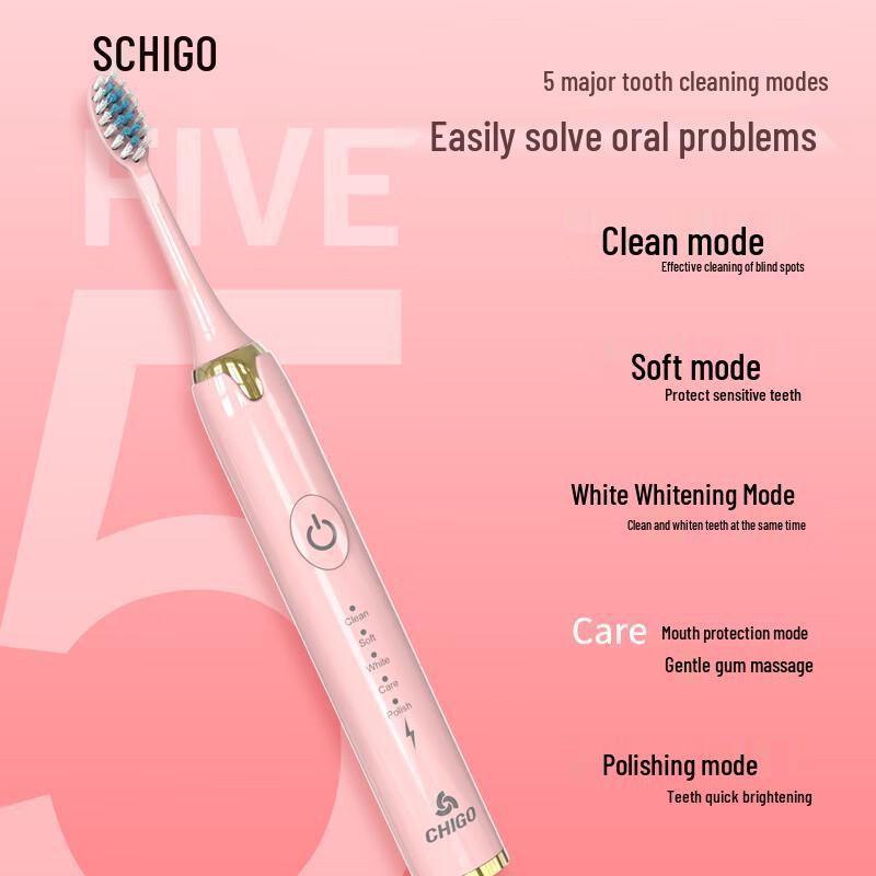 Zhigaop Rechargeable Sonic Electric Toothbrush