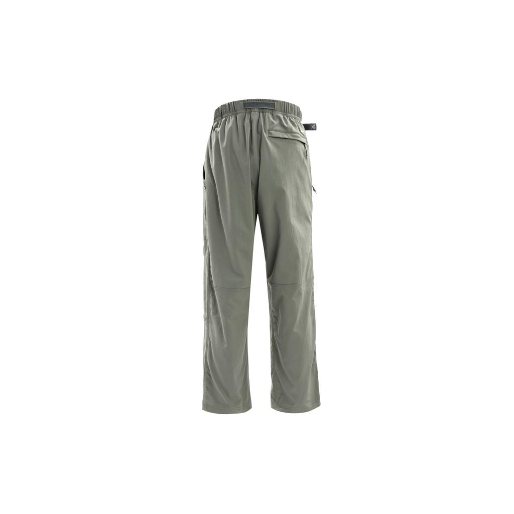 Nike SS24 Logo Embroidered Straight Leg Woven Casual Pants Men Bottoms Gray-Green FN2451-053
