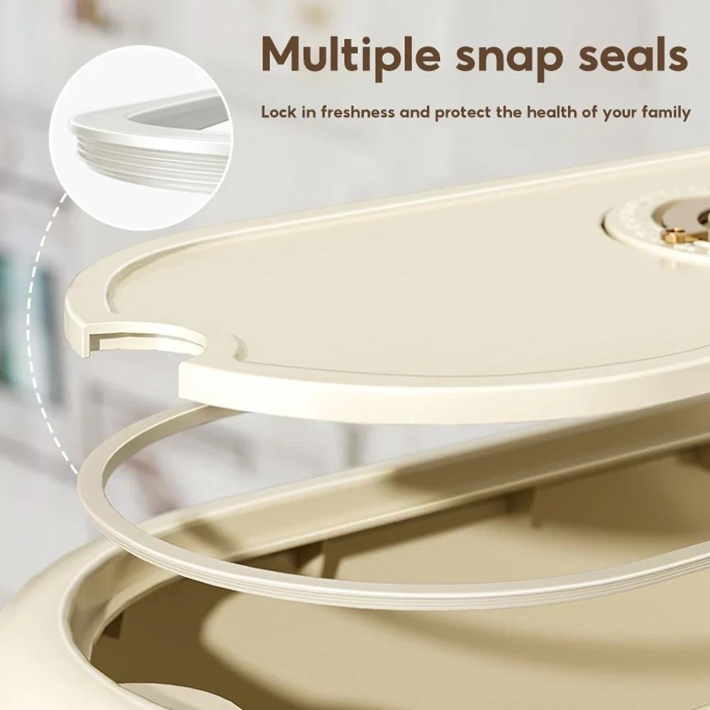 5/10KG Rice Storage Container Dry Food Dispenser Insect-Proof Rice Bucket Large Capacity Cereal Storage Box for Home Kitchen Jar