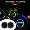 2025 J10 Hot For Nissan New Car Styling LED Luminous Car Water Cup Holder Coaster Lamps For Nismo Nissan Tiida Teana Skyline Juk