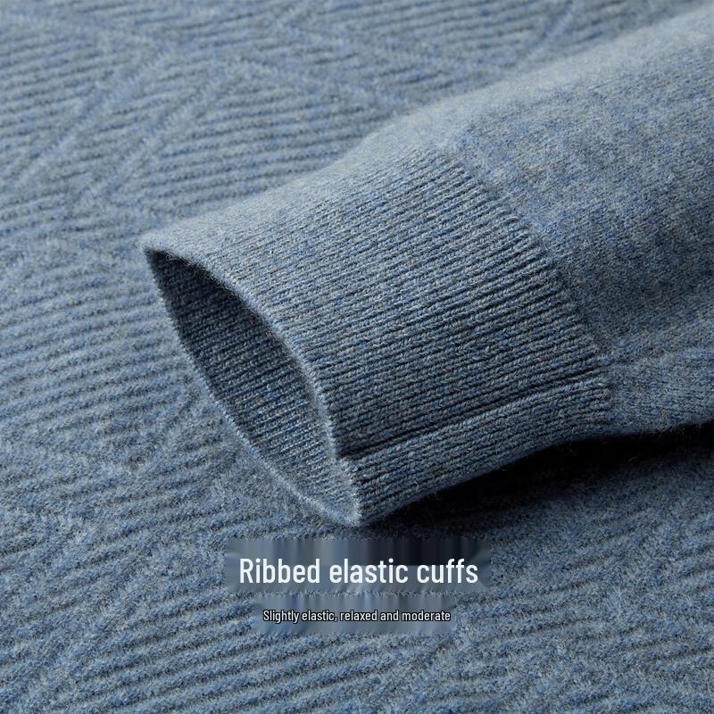 Men's Wool Cashmere Blend Crew Neck Sweater