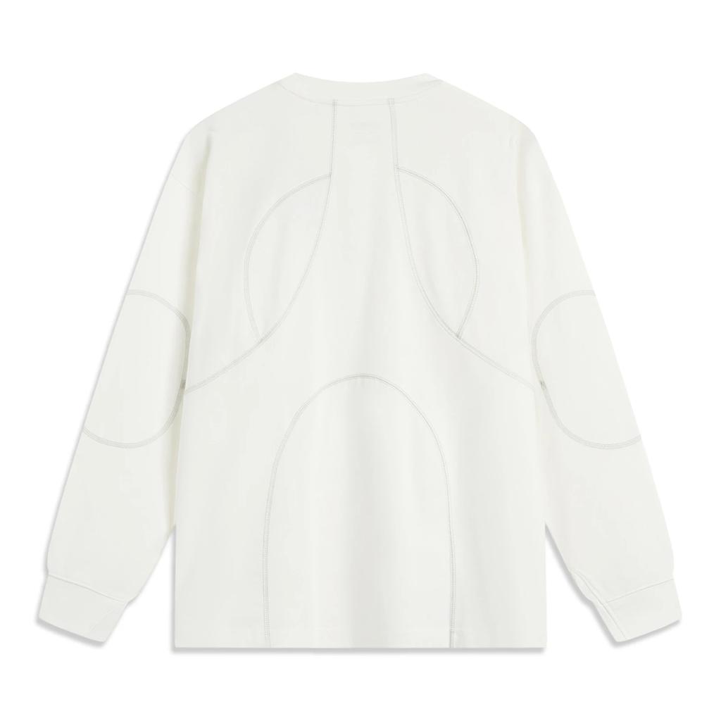 Li Ning X Nine Point Nine Kolaborace Sportovní Lifestylová Série Sešívané Kulatý Výstřih Prodyšné Všestranné Ležérní Tričko s Dlouhým Rukávem ATLU241-1