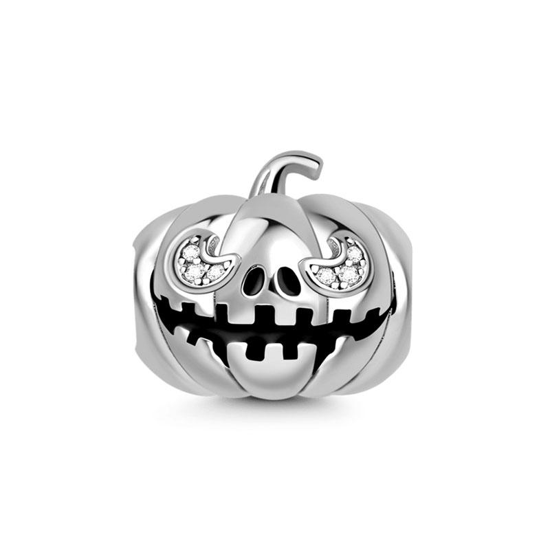 Scared Skeleton Ghost Series 925 Silver Charm Halloween hat Bead Fit Women Bracelet Jewelry For Gift