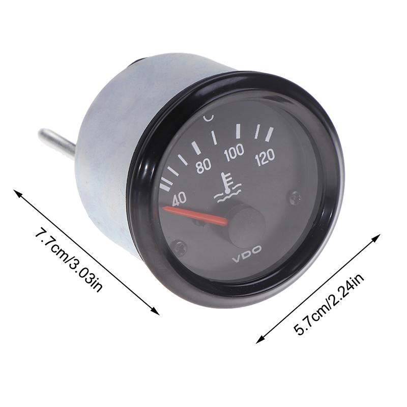 Vdo Water Temperature Gauge 12V 24V 40-120C Diesel Generator Set Parts Engineering Vehicle Instruments