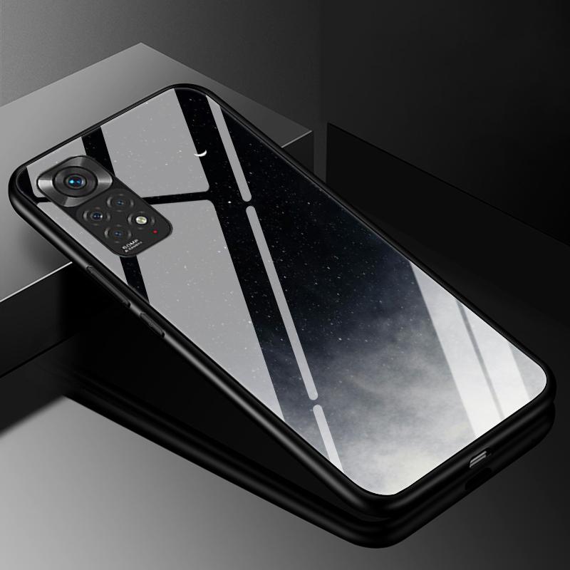 Für Redmi Note 11 Hüllen Note 11S Hartglas-Rückseite Für Xiaomi Redmi Note 11 12 13 Pro Plus 5G Hülle Funda Note11 S